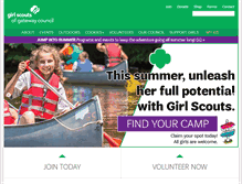 Tablet Screenshot of girlscouts-gateway.org